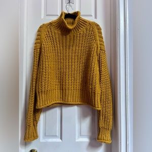 H&M chunky cropped wool blend turtleneck sweater